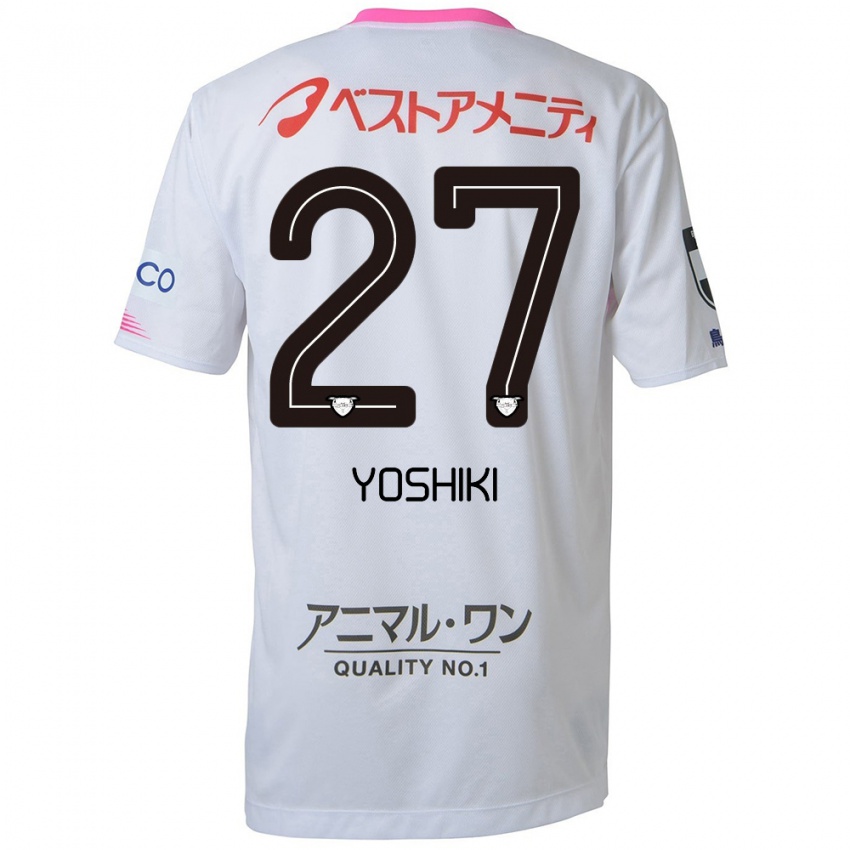 Niño Camiseta Yoshiki Narahara #27 Blanco Azul Rosa 2ª Equipación 2024/25 La Camisa Perú