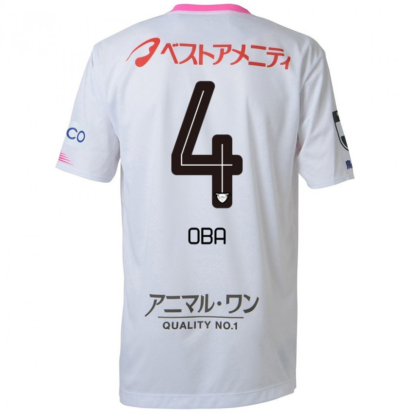 Niño Camiseta Shotaro Oba #4 Blanco Azul Rosa 2ª Equipación 2024/25 La Camisa Perú