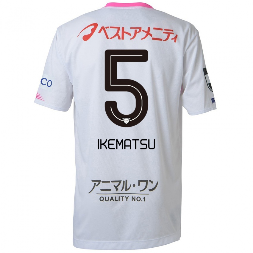 Niño Camiseta Teppei Ikematsu #5 Blanco Azul Rosa 2ª Equipación 2024/25 La Camisa Perú