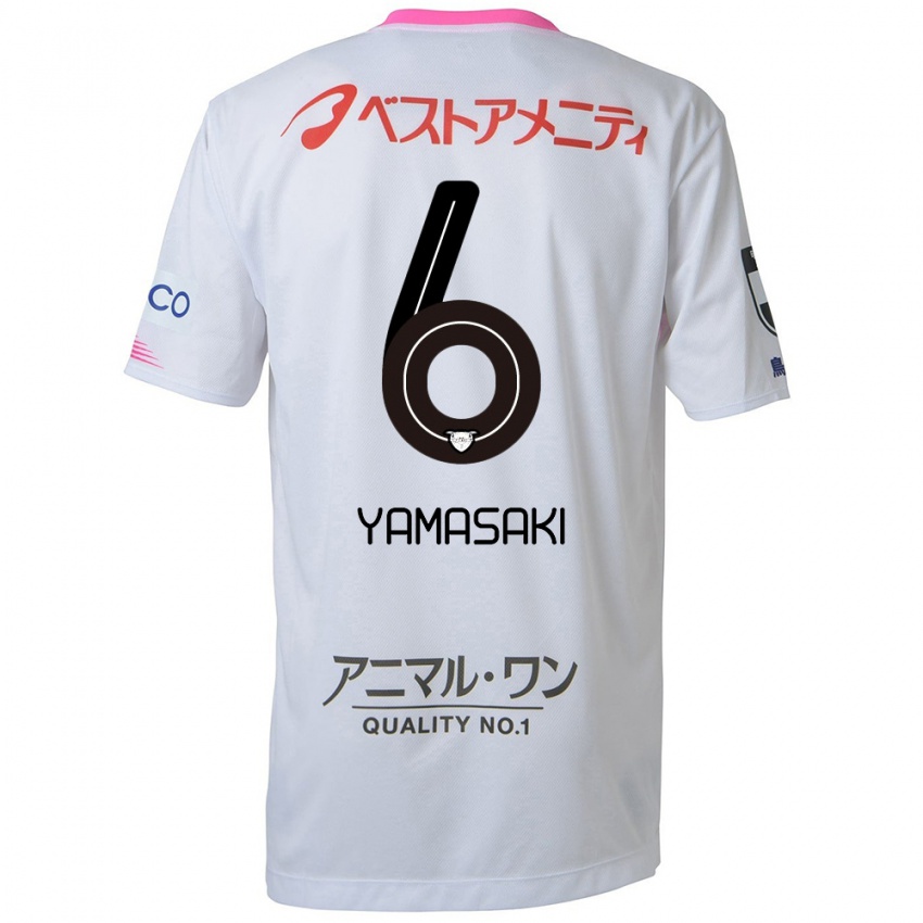 Niño Camiseta Haruki Yamasaki #6 Blanco Azul Rosa 2ª Equipación 2024/25 La Camisa Perú