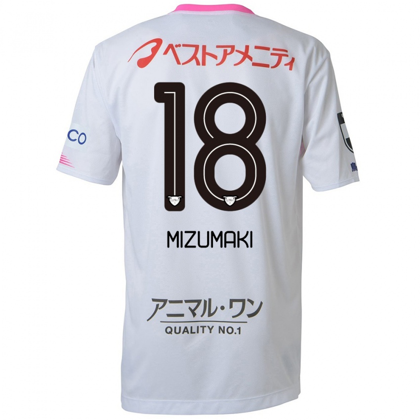 Niño Camiseta Tokito Mizumaki #18 Blanco Azul Rosa 2ª Equipación 2024/25 La Camisa Perú