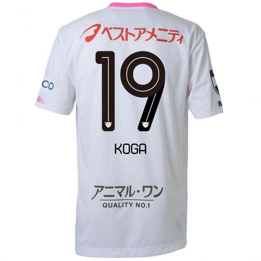 Niño Camiseta Ryoma Koga #19 Blanco Azul Rosa 2ª Equipación 2024/25 La Camisa Perú