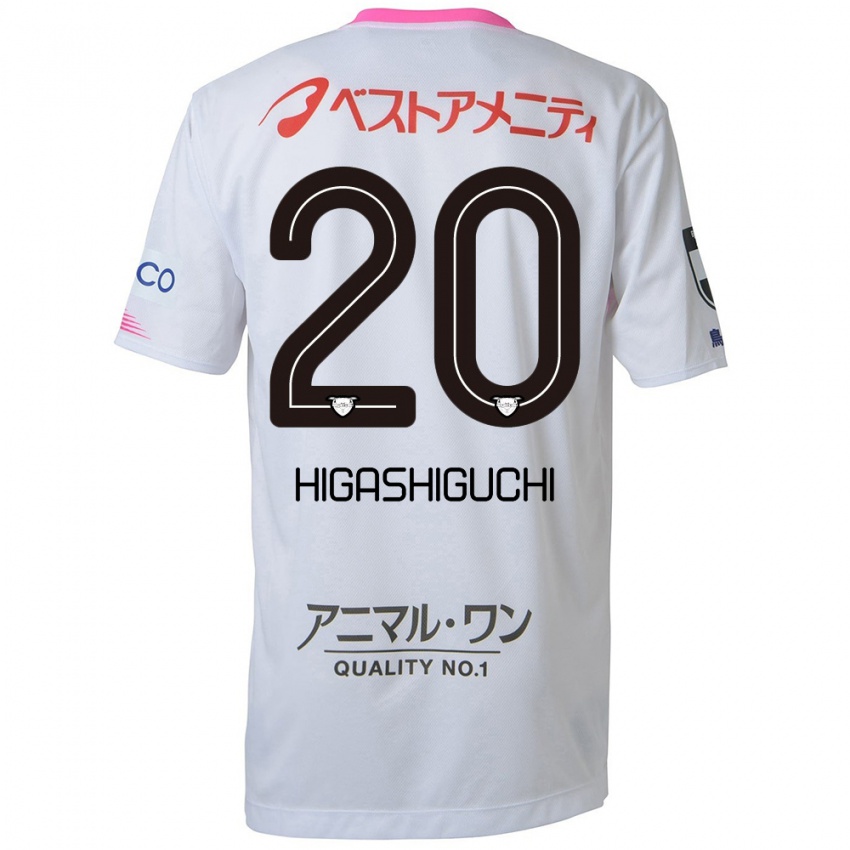 Niño Camiseta Aitaro Higashiguchi #20 Blanco Azul Rosa 2ª Equipación 2024/25 La Camisa Perú