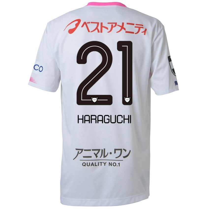 Niño Camiseta Konosuke Haraguchi #21 Blanco Azul Rosa 2ª Equipación 2024/25 La Camisa Perú