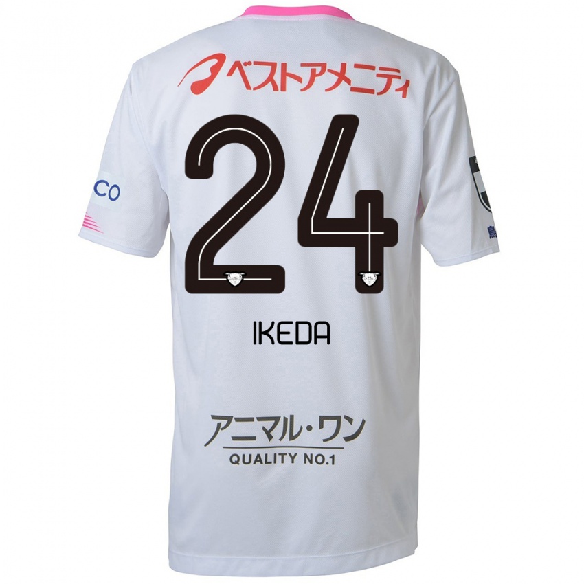 Niño Camiseta Tokia Ikeda #24 Blanco Azul Rosa 2ª Equipación 2024/25 La Camisa Perú