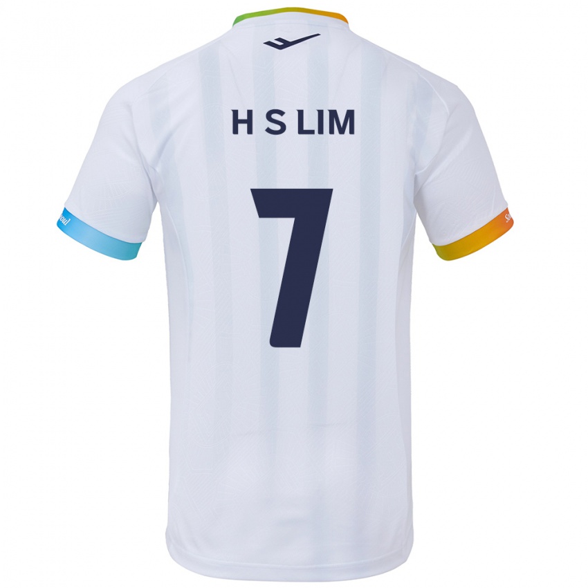 Niño Camiseta Sang-Hyub Lim #7 Blanco Azul 2ª Equipación 2024/25 La Camisa Perú