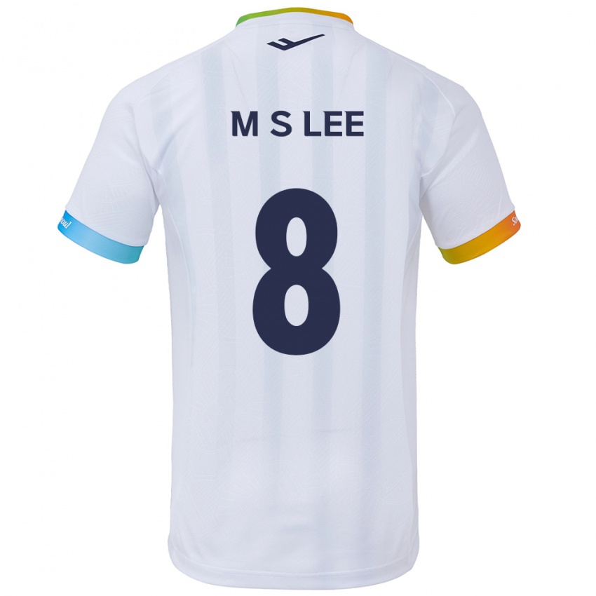 Niño Camiseta Seung-Mo Lee #8 Blanco Azul 2ª Equipación 2024/25 La Camisa Perú