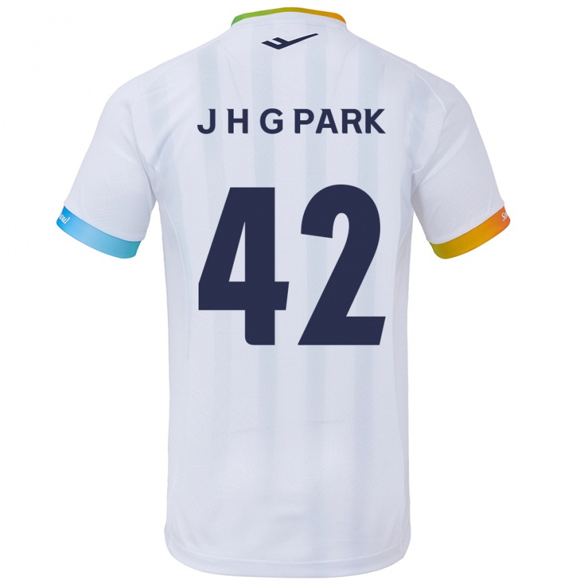 Niño Camiseta Jang Han-Gyeol Park #42 Blanco Azul 2ª Equipación 2024/25 La Camisa Perú