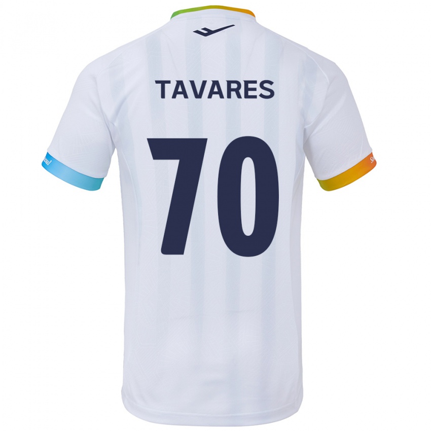 Niño Camiseta Ronaldo Tavares #70 Blanco Azul 2ª Equipación 2024/25 La Camisa Perú