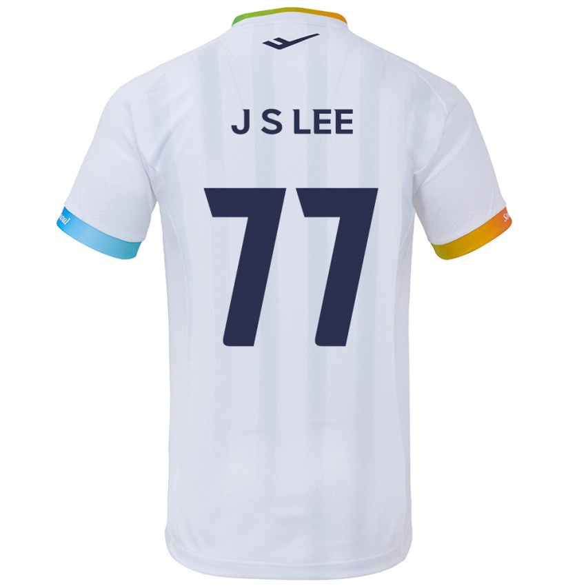 Niño Camiseta Seung-Joon Lee #77 Blanco Azul 2ª Equipación 2024/25 La Camisa Perú