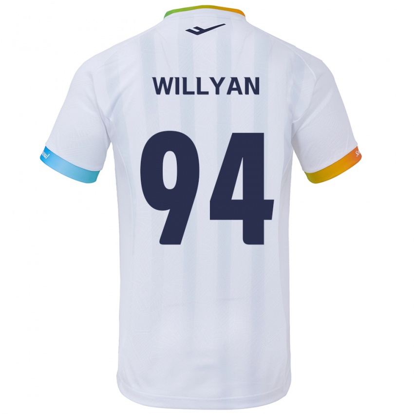 Niño Camiseta Willyan #94 Blanco Azul 2ª Equipación 2024/25 La Camisa Perú