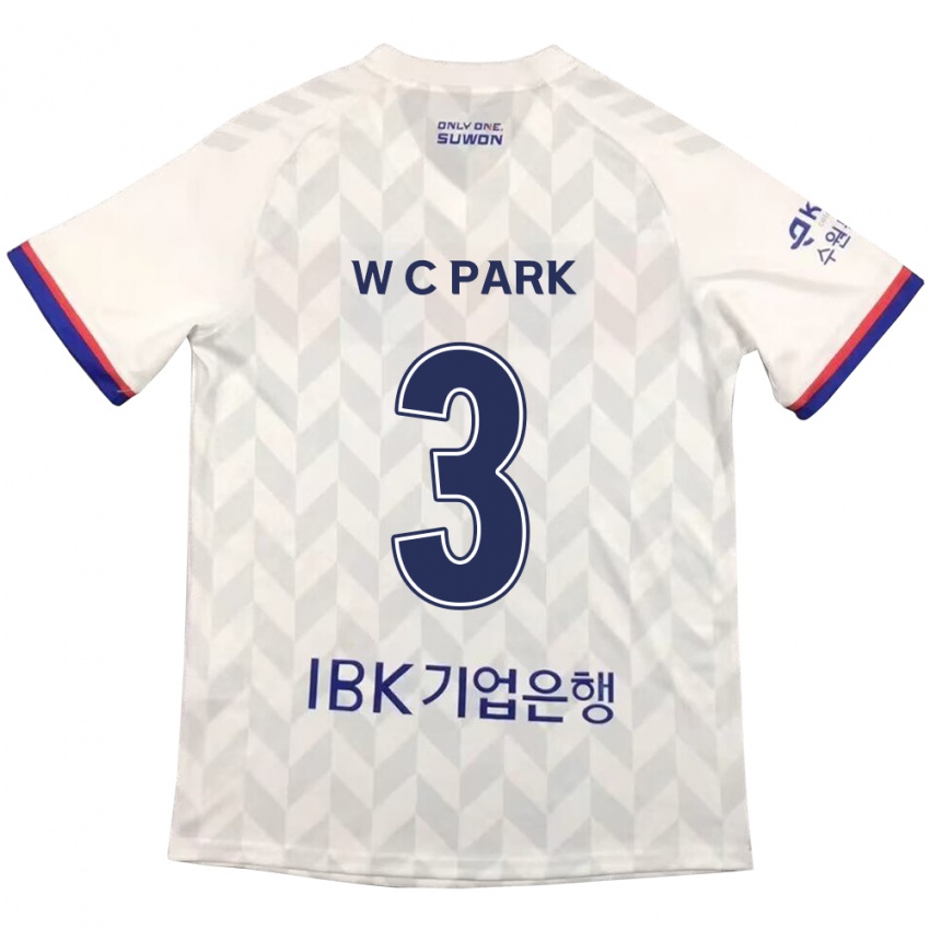 Niño Camiseta Cheol-Woo Park #3 Blanco Azul 2ª Equipación 2024/25 La Camisa Perú