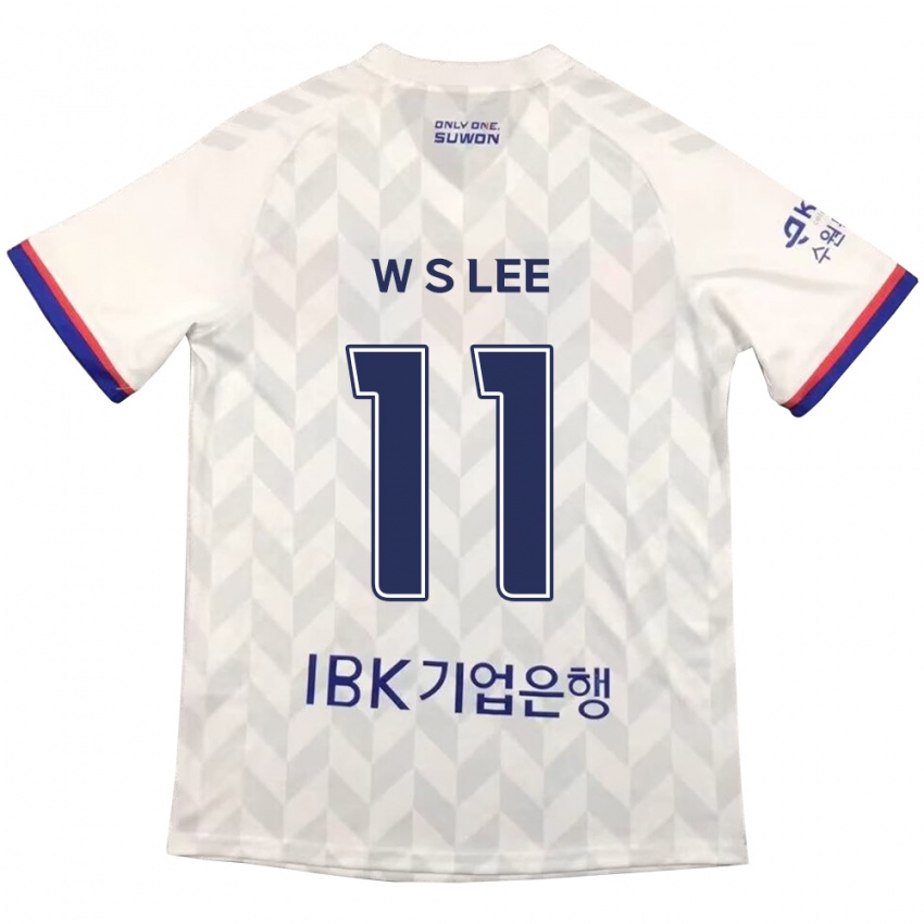 Niño Camiseta Seung-Woo Lee #11 Blanco Azul 2ª Equipación 2024/25 La Camisa Perú