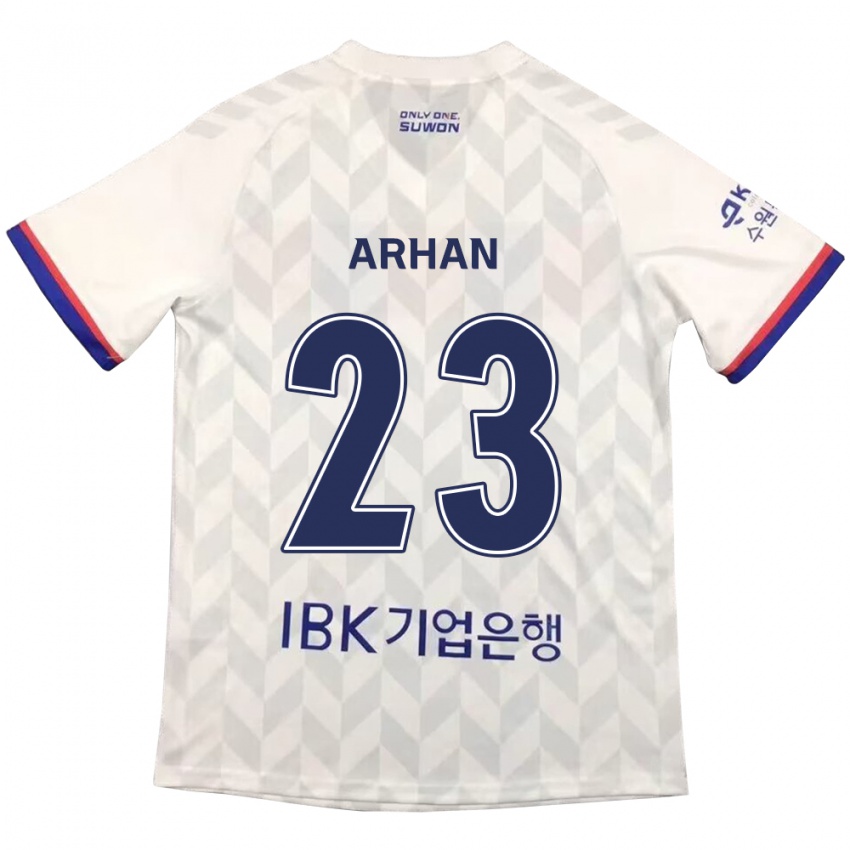 Niño Camiseta Pratama Arhan #23 Blanco Azul 2ª Equipación 2024/25 La Camisa Perú