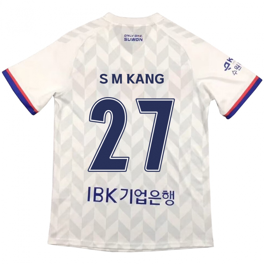 Niño Camiseta Min-Sung Kang #27 Blanco Azul 2ª Equipación 2024/25 La Camisa Perú