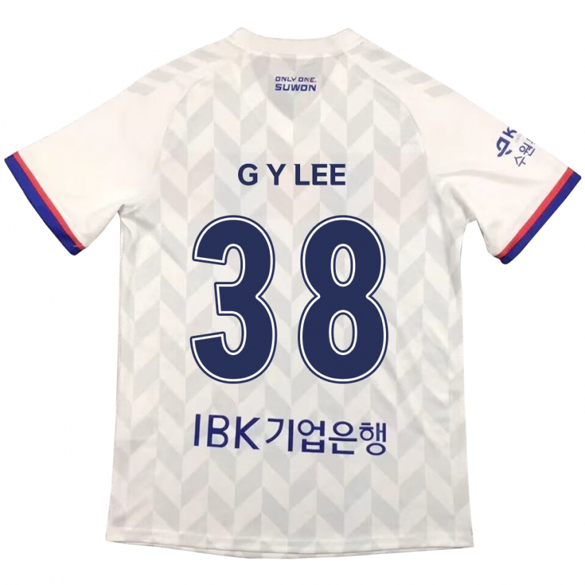 Niño Camiseta Yun-Gun Lee #38 Blanco Azul 2ª Equipación 2024/25 La Camisa Perú