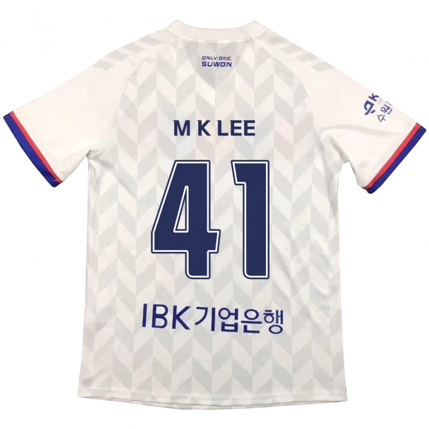 Niño Camiseta Kyung-Min Lee #41 Blanco Azul 2ª Equipación 2024/25 La Camisa Perú