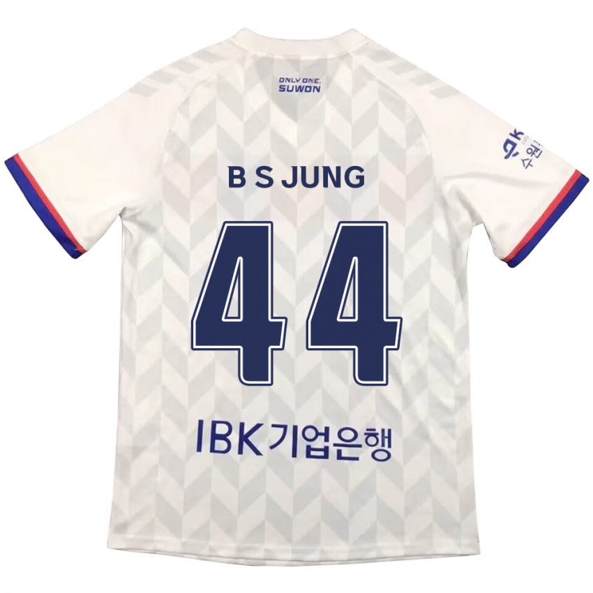 Niño Camiseta Seung-Bae Jung #44 Blanco Azul 2ª Equipación 2024/25 La Camisa Perú