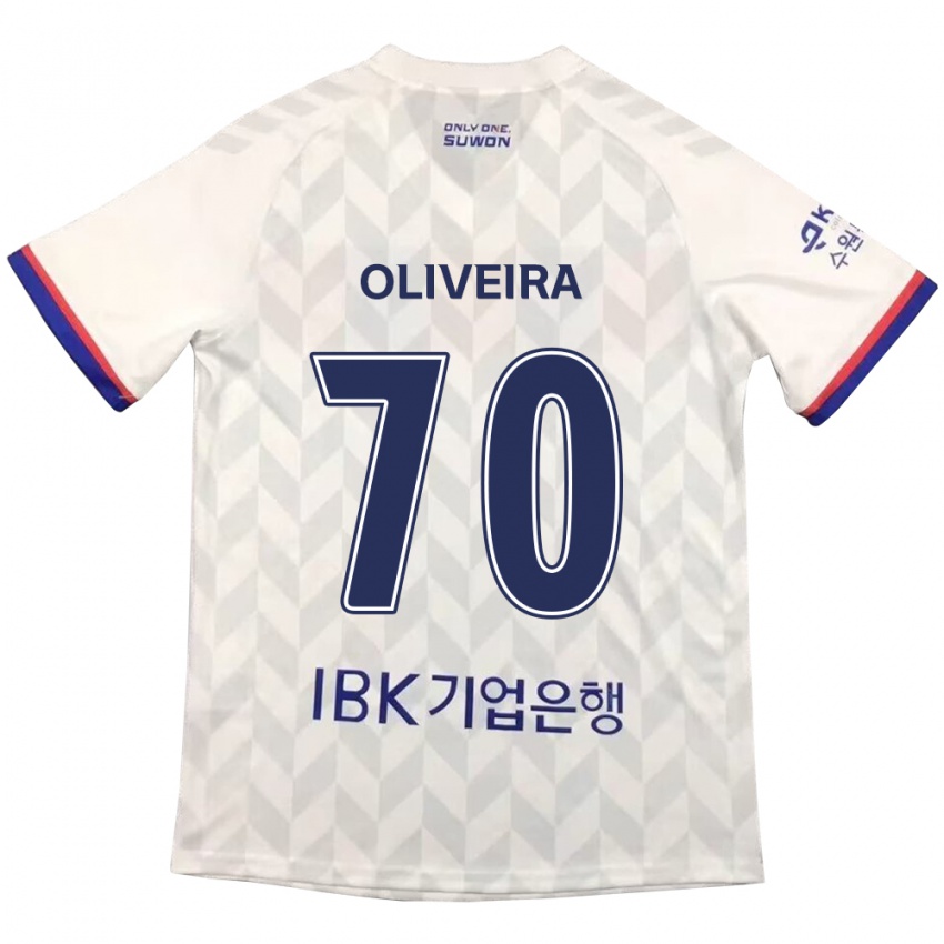 Niño Camiseta Anderson Oliveira #70 Blanco Azul 2ª Equipación 2024/25 La Camisa Perú