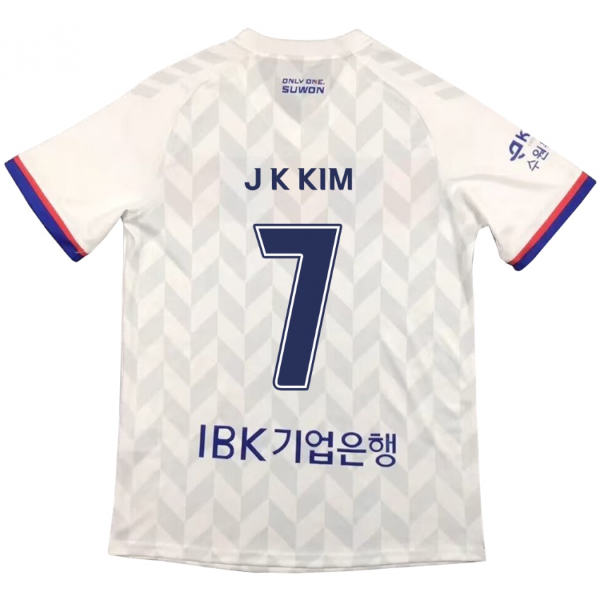 Niño Camiseta Ki-Jun Kim #7 Blanco Azul 2ª Equipación 2024/25 La Camisa Perú