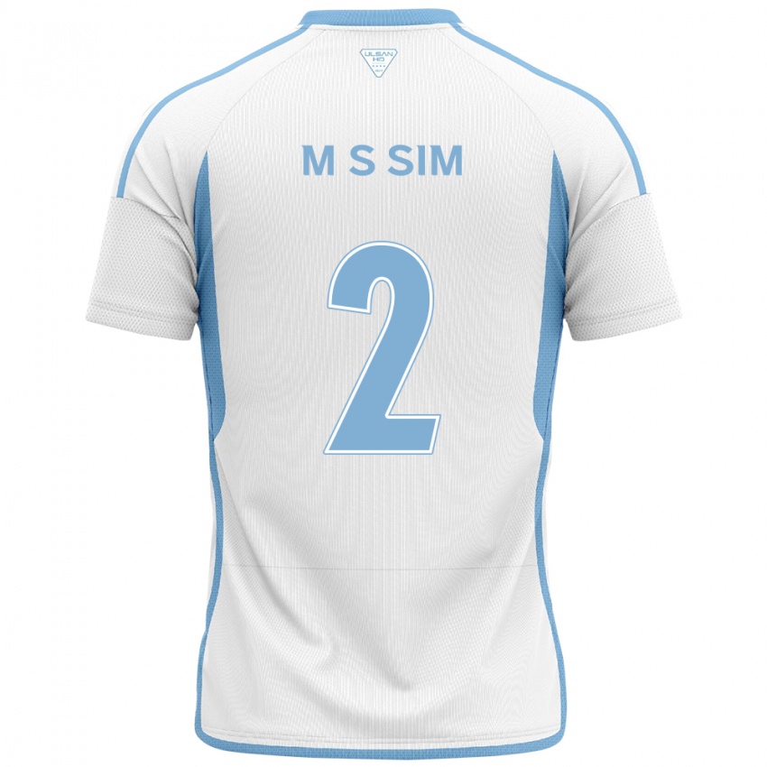 Niño Camiseta Sang-Min Sim #2 Blanco Azul 2ª Equipación 2024/25 La Camisa Perú