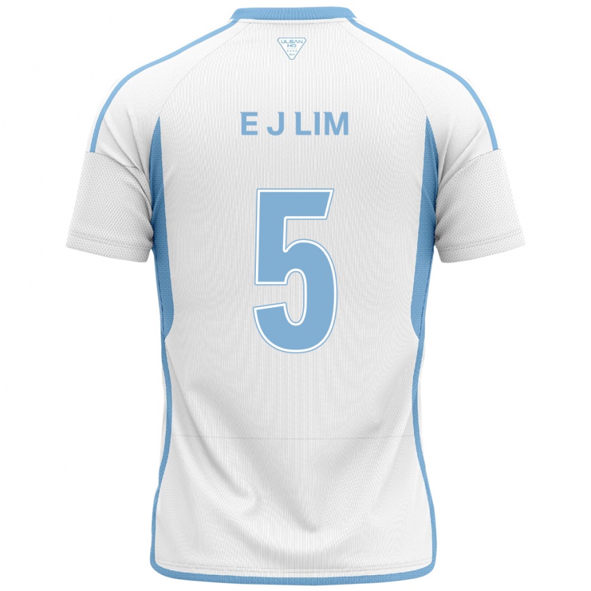 Niño Camiseta Jong-Eun Lim #5 Blanco Azul 2ª Equipación 2024/25 La Camisa Perú