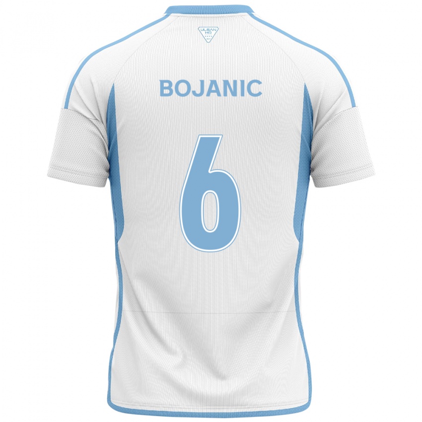 Niño Camiseta Darijan Bojanic #6 Blanco Azul 2ª Equipación 2024/25 La Camisa Perú