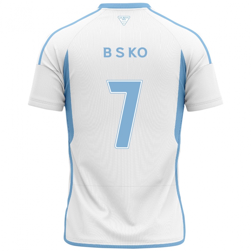 Niño Camiseta Seung-Beom Ko #7 Blanco Azul 2ª Equipación 2024/25 La Camisa Perú