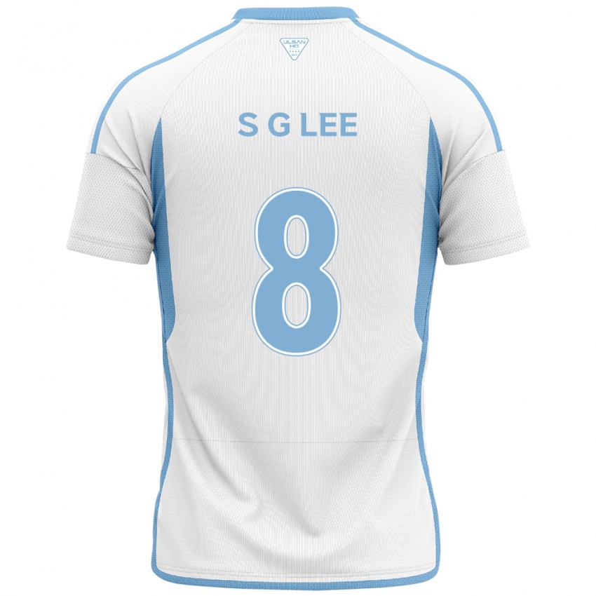 Niño Camiseta Gyu-Sung Lee #8 Blanco Azul 2ª Equipación 2024/25 La Camisa Perú