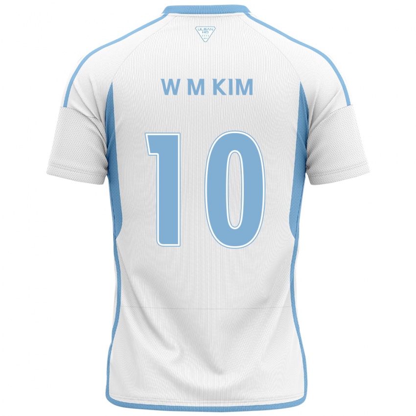 Niño Camiseta Min-Woo Kim #10 Blanco Azul 2ª Equipación 2024/25 La Camisa Perú