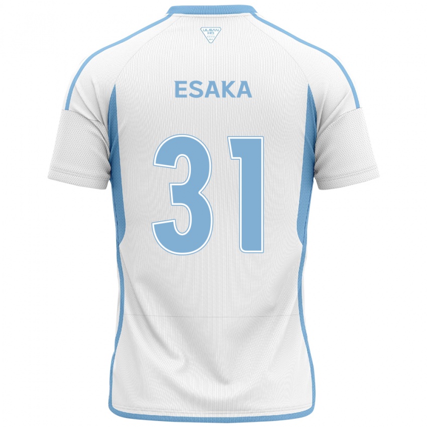 Niño Camiseta Ataru Esaka #31 Blanco Azul 2ª Equipación 2024/25 La Camisa Perú