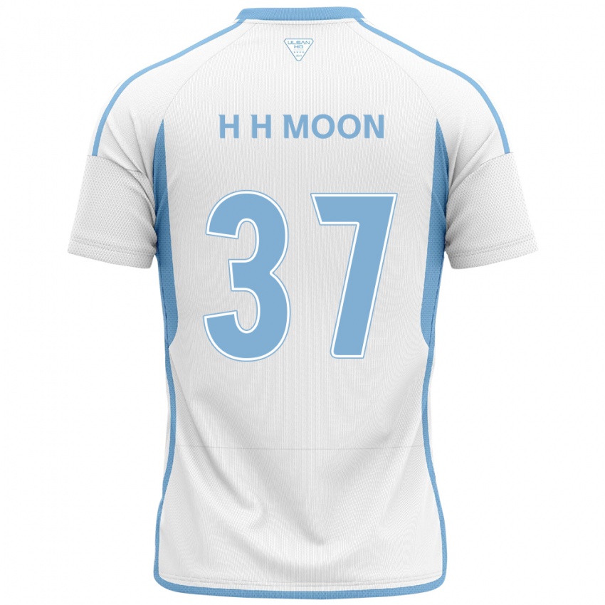 Niño Camiseta Hyeon-Ho Moon #37 Blanco Azul 2ª Equipación 2024/25 La Camisa Perú