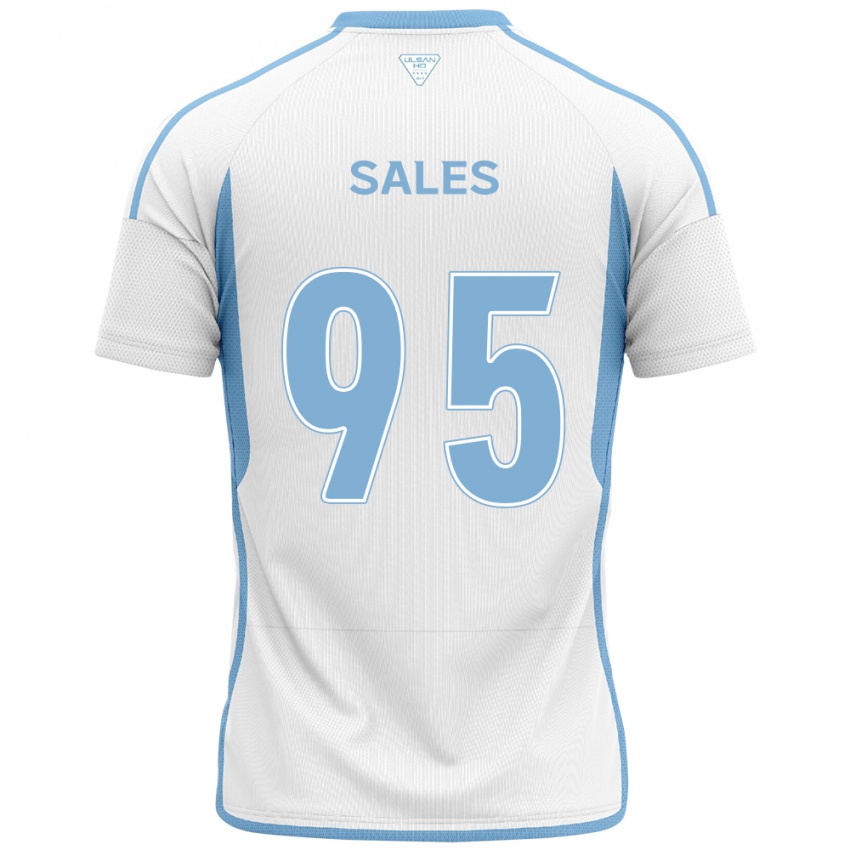 Niño Camiseta Matheus Sales #95 Blanco Azul 2ª Equipación 2024/25 La Camisa Perú