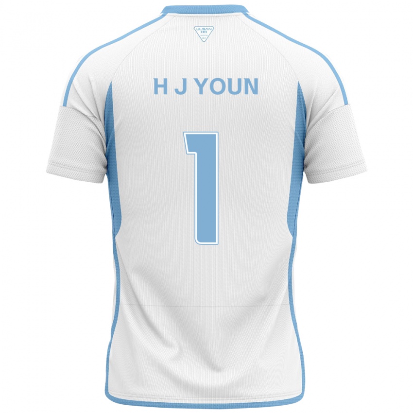 Niño Camiseta Je-Hun Youn #1 Blanco Azul 2ª Equipación 2024/25 La Camisa Perú