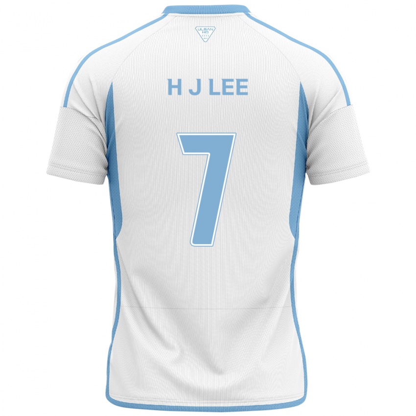 Niño Camiseta Jae-Hun Lee #7 Blanco Azul 2ª Equipación 2024/25 La Camisa Perú