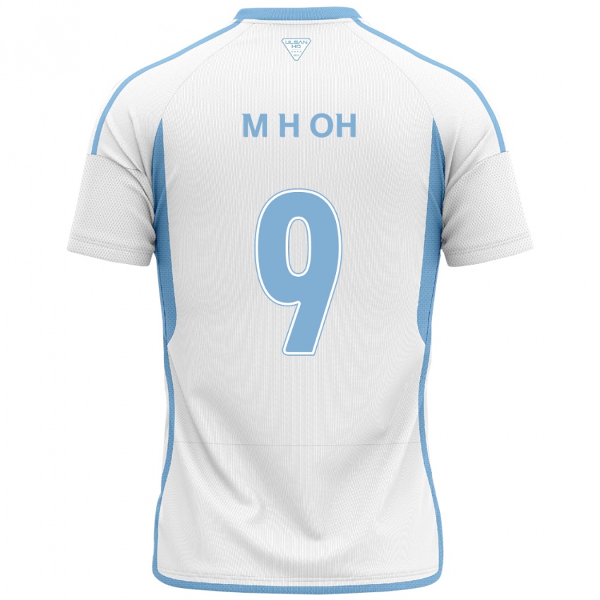 Niño Camiseta Hyun-Min Oh #9 Blanco Azul 2ª Equipación 2024/25 La Camisa Perú