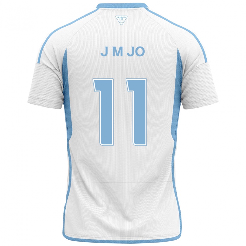 Niño Camiseta Min-Jae Jo #11 Blanco Azul 2ª Equipación 2024/25 La Camisa Perú