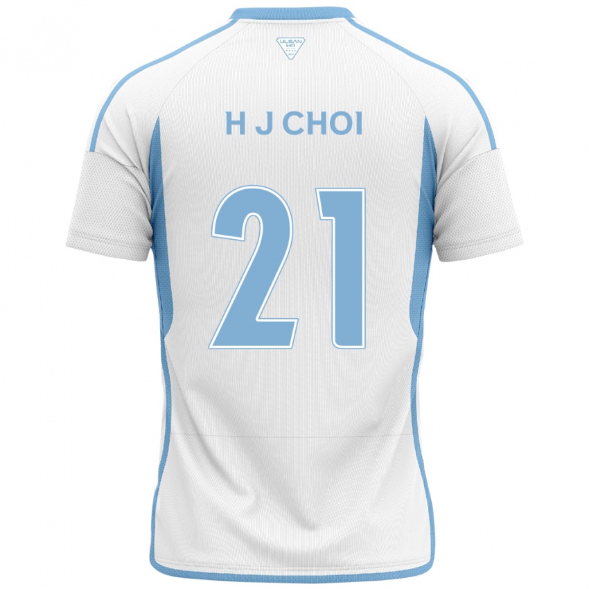 Niño Camiseta Ju-Ho Choi #21 Blanco Azul 2ª Equipación 2024/25 La Camisa Perú