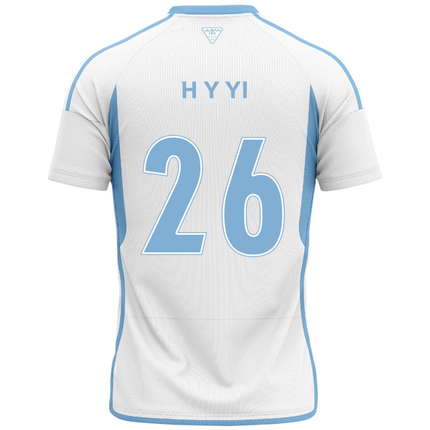 Niño Camiseta Yong-Hyeon Yi #26 Blanco Azul 2ª Equipación 2024/25 La Camisa Perú