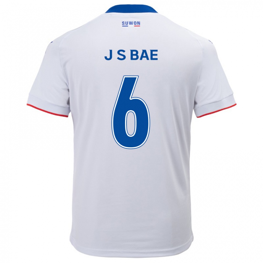 Niño Camiseta Seo-Joon Bae #6 Blanco Azul 2ª Equipación 2024/25 La Camisa Perú