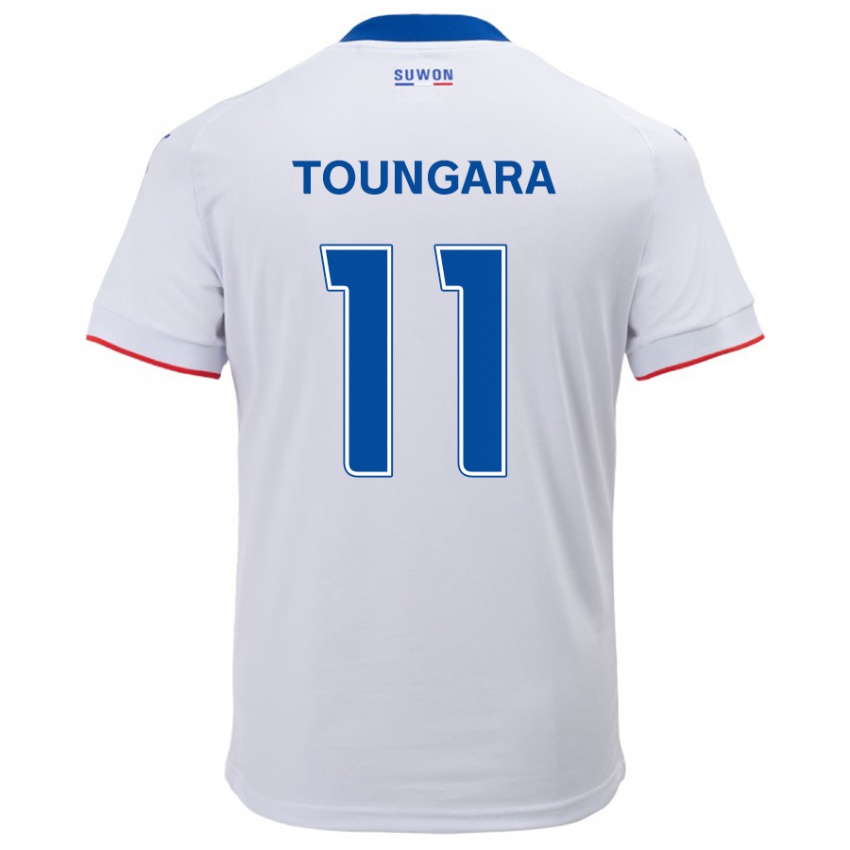 Niño Camiseta Aboubacar Toungara #11 Blanco Azul 2ª Equipación 2024/25 La Camisa Perú