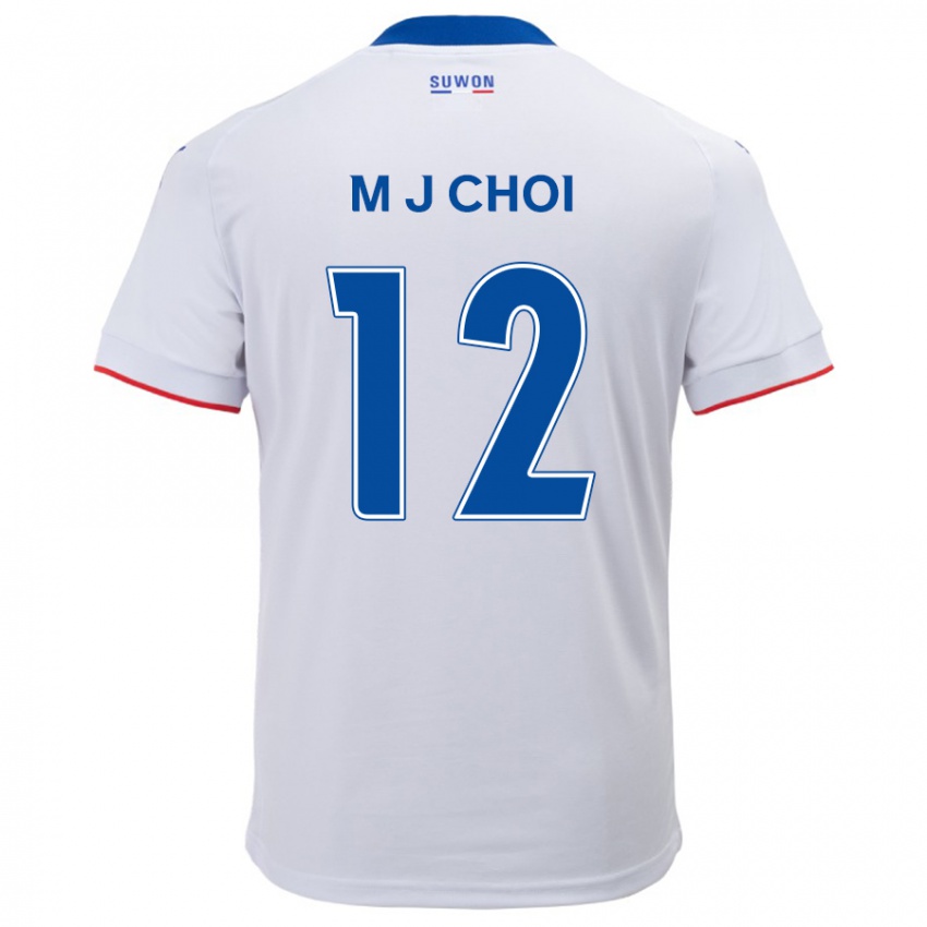 Niño Camiseta Ji-Moog Choi #12 Blanco Azul 2ª Equipación 2024/25 La Camisa Perú