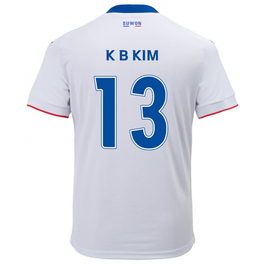 Niño Camiseta Bo-Kyung Kim #13 Blanco Azul 2ª Equipación 2024/25 La Camisa Perú