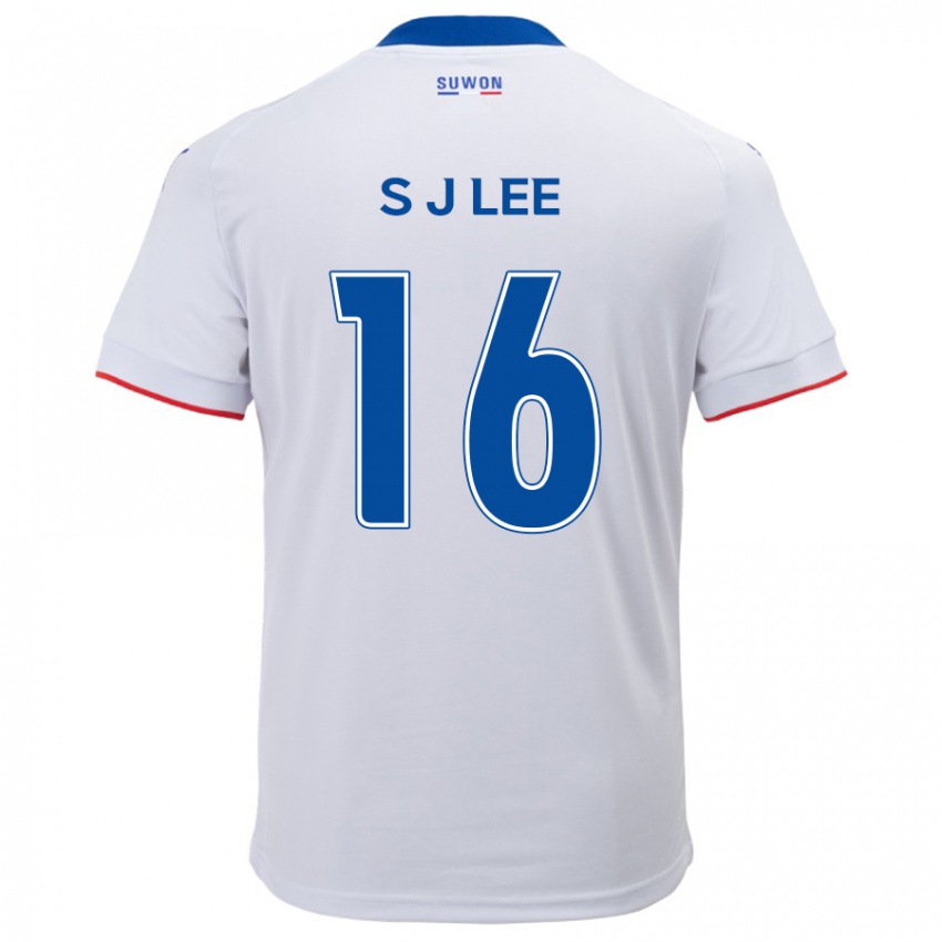 Niño Camiseta Jong-Sung Lee #16 Blanco Azul 2ª Equipación 2024/25 La Camisa Perú