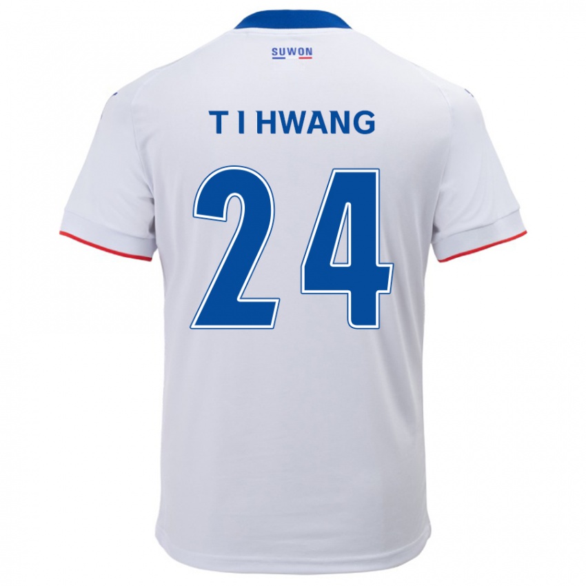 Niño Camiseta In-Taek Hwang #24 Blanco Azul 2ª Equipación 2024/25 La Camisa Perú