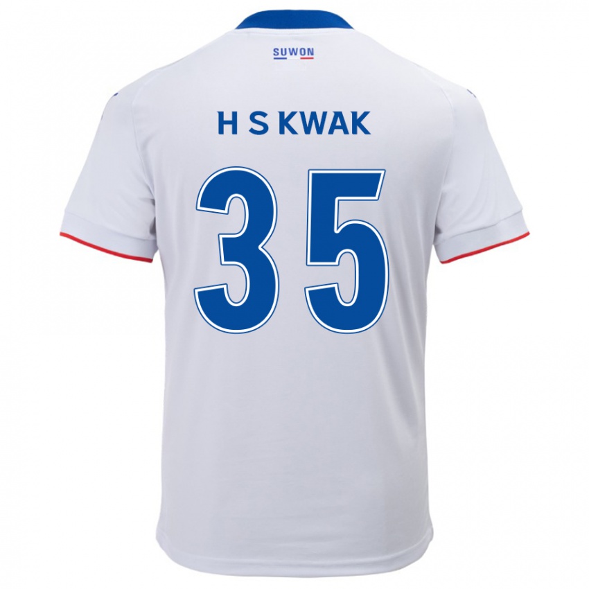 Niño Camiseta Sung-Hoon Kwak #35 Blanco Azul 2ª Equipación 2024/25 La Camisa Perú