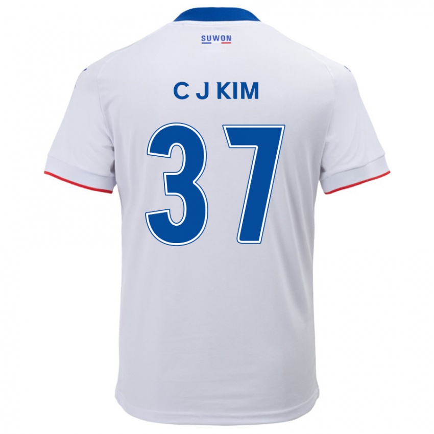 Niño Camiseta Joo-Chan Kim #37 Blanco Azul 2ª Equipación 2024/25 La Camisa Perú