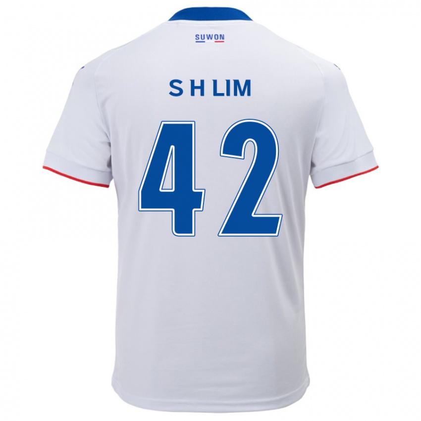 Niño Camiseta Hyun-Sub Lim #42 Blanco Azul 2ª Equipación 2024/25 La Camisa Perú