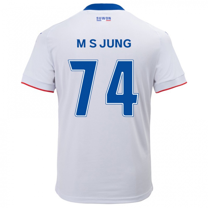 Niño Camiseta Sung-Min Jung #74 Blanco Azul 2ª Equipación 2024/25 La Camisa Perú