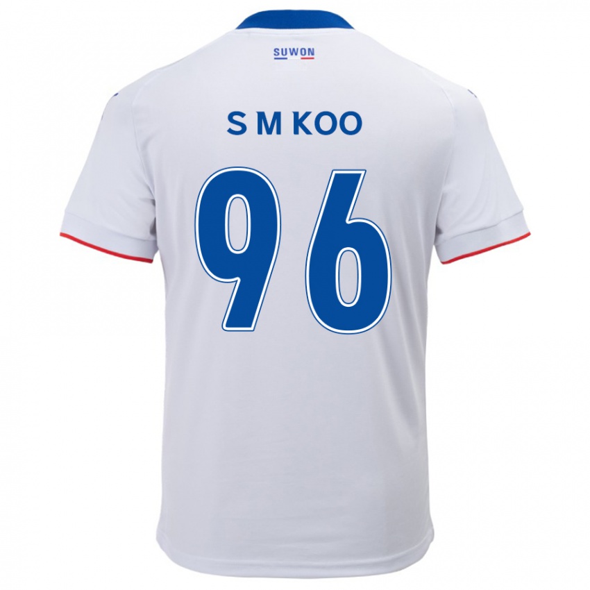 Niño Camiseta Min-Seo Koo #96 Blanco Azul 2ª Equipación 2024/25 La Camisa Perú